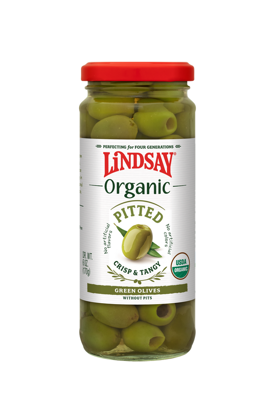 Lindsay Organic Green Pitted Olives (6 Pack)
