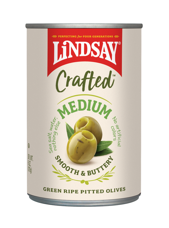 Lindsay Crafted Medium Green Ripe Pitted Olives (12 pack)